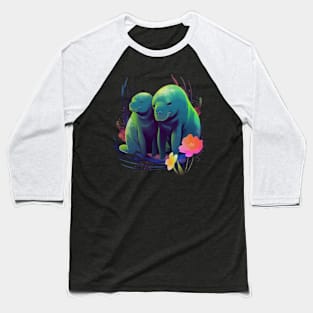 Manatee Mothers Day Baseball T-Shirt